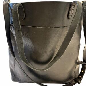 Madewell -  Medium Transport Tote - Black Leather - NWOT